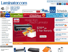 Tablet Screenshot of laminator.com